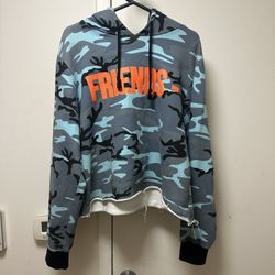 Blue camo Vlone Hoodie Size m