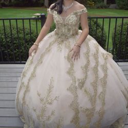 Gold Quinceañera Dress 