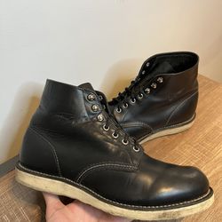 Red Wing Heritage 8165 Classic  Round Toe Black 6' INCH Boots Size USA 10 D