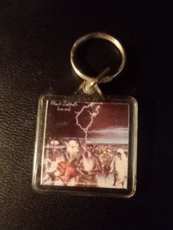 Extremely rare Black Sabbath live evil plactic key chain 1982.