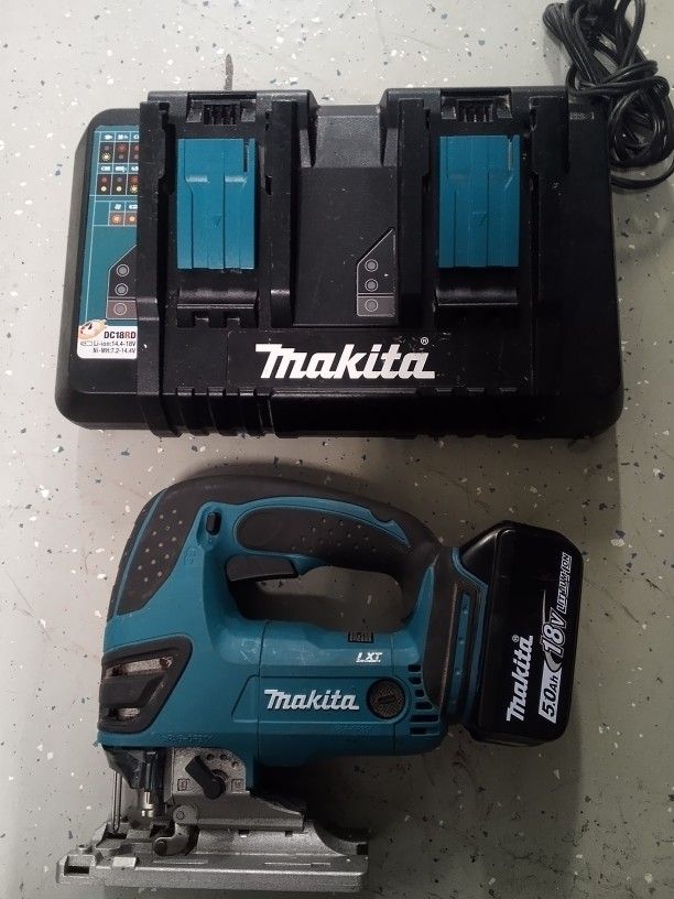 Makita jigsaw and Makita charger