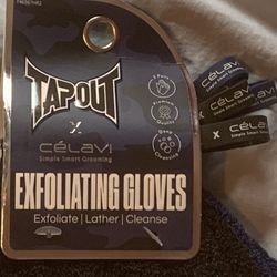 Tapout x Célavi Black & Blue Exfoliating Gloves