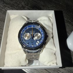 Seiko Coutura Chronograph Blue Dial – Stainless Steel – Excellent Condition