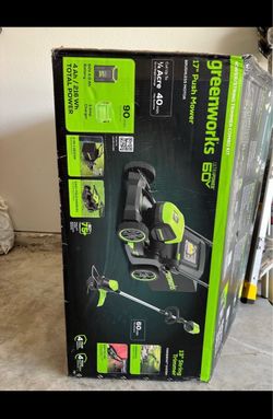 Greenworks 60V UltraPower 17" Push Mower and 13" String Trimmer Combo Kit