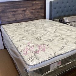 New Queen Size Bed And Free Mattres Pillow Top Free Delivery 🚚 