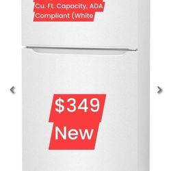 Frigidaire FFTR1814WW
30 inch Top Freezer
Refrigerator with 18.3
Cu.Ft.Capacity, ADA
Compliant (White