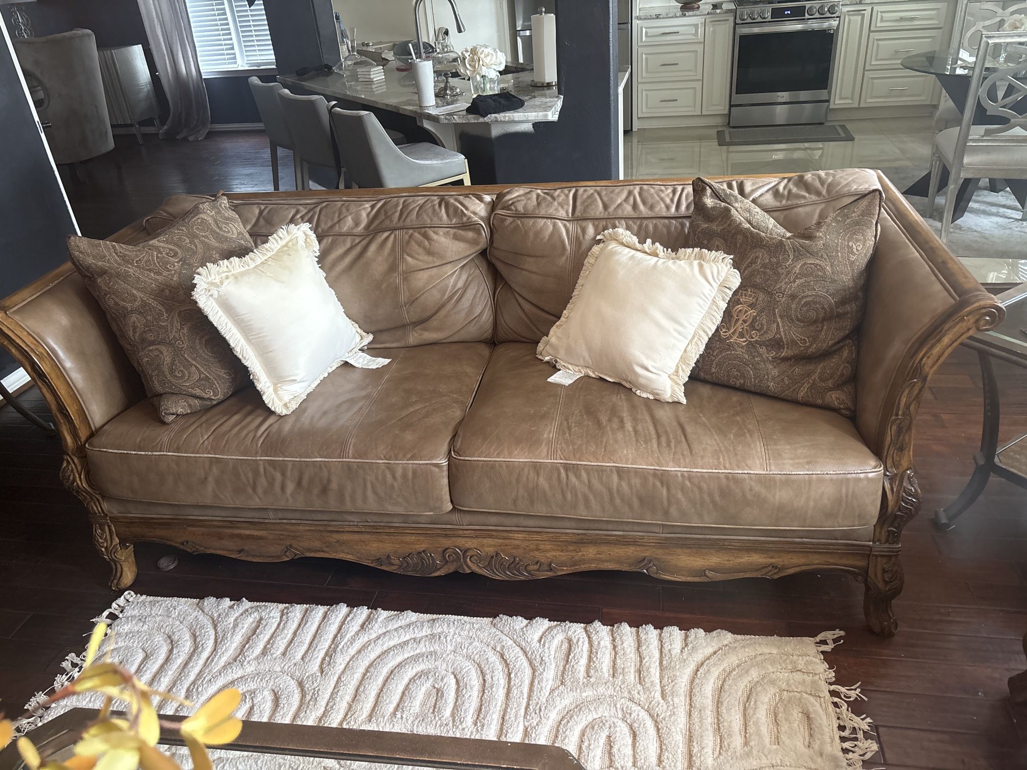 Bernhardt Leather Sofa Set