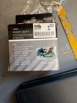 1000 Heavy Duty 9/16 Inch Staples one box