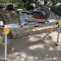 12” Dewalt slide miter saw and stand
