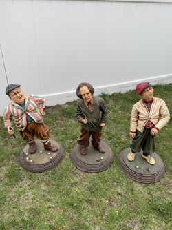 The Three Stooges 1999 C3 Entertainment Statue Set Very Rare