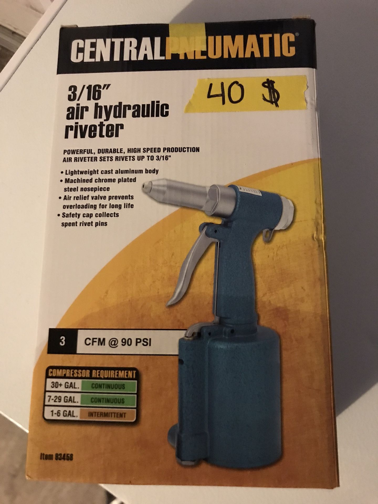 Central Pneumatic Rivet Gun