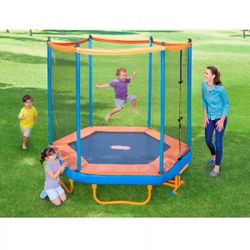 Little Tikes Fold-Pack 'n Roll Trampoline - Orange/Blue ADO #:TGT-30016 Brand New – Box Not Perfect or No Box.Price is Firm. Description : Item # : 54
