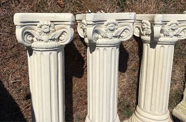 Decorative Greek Style Columns and Pedestals. Read description 1st!!!
