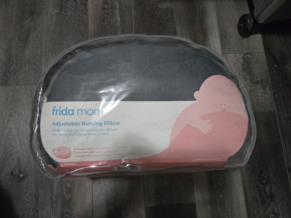 Frida Mom Nursing Pillow, Adjustable Breastfeeding Infant Pillow Gray