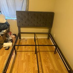 Gray Full Size Bed Frame 