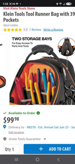 Brand new Klein tool bag two sided