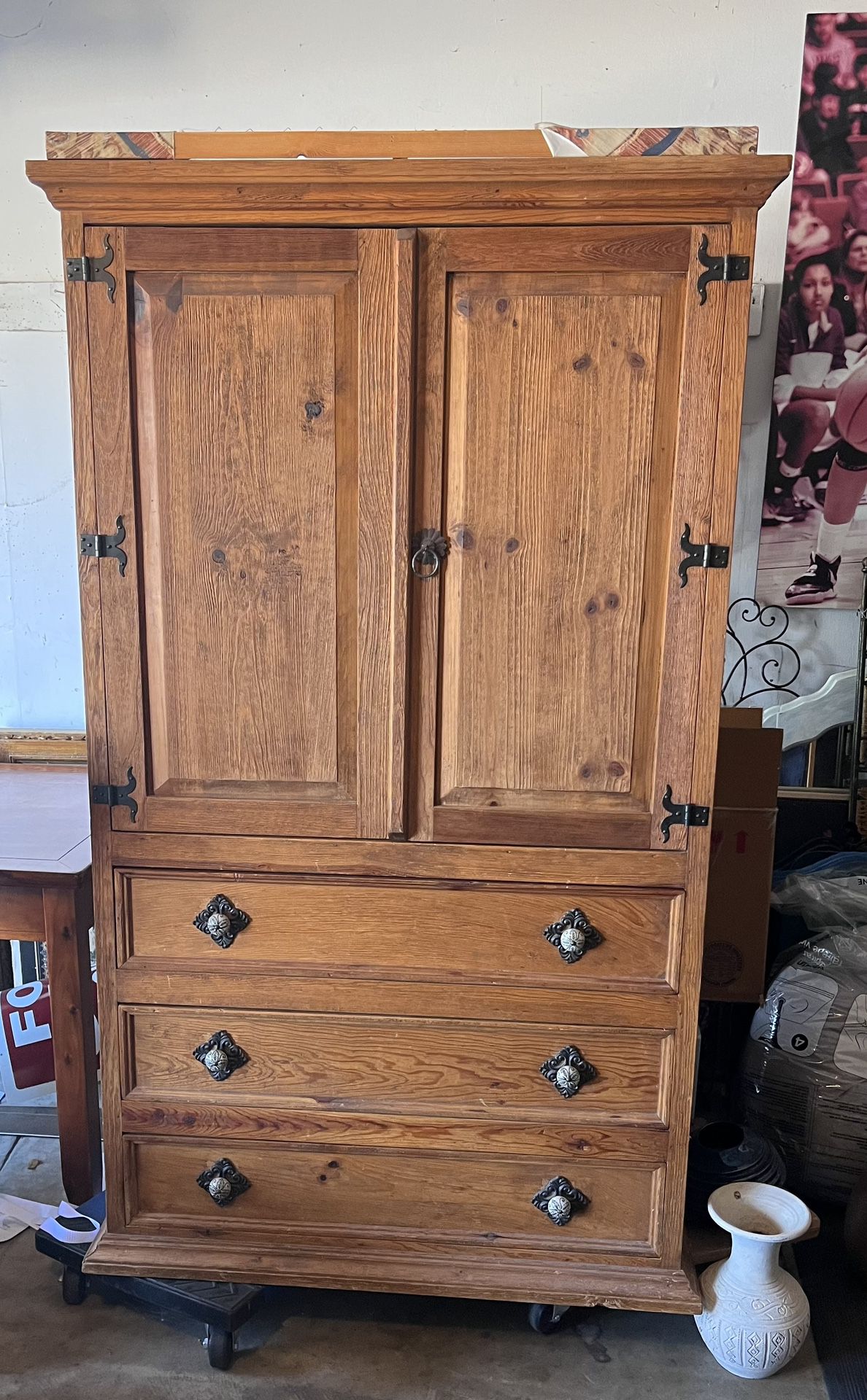 French Door Chest (Real Wood) 