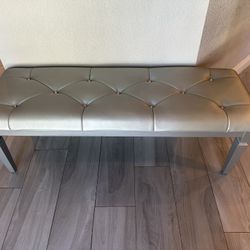 Silver Bench For Foot Of Bed Or Closet
