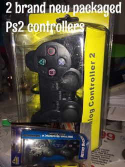 2 ps2 new aftermarket packaged controllers