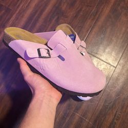 Stussy X Birkenstock Pink Clogs