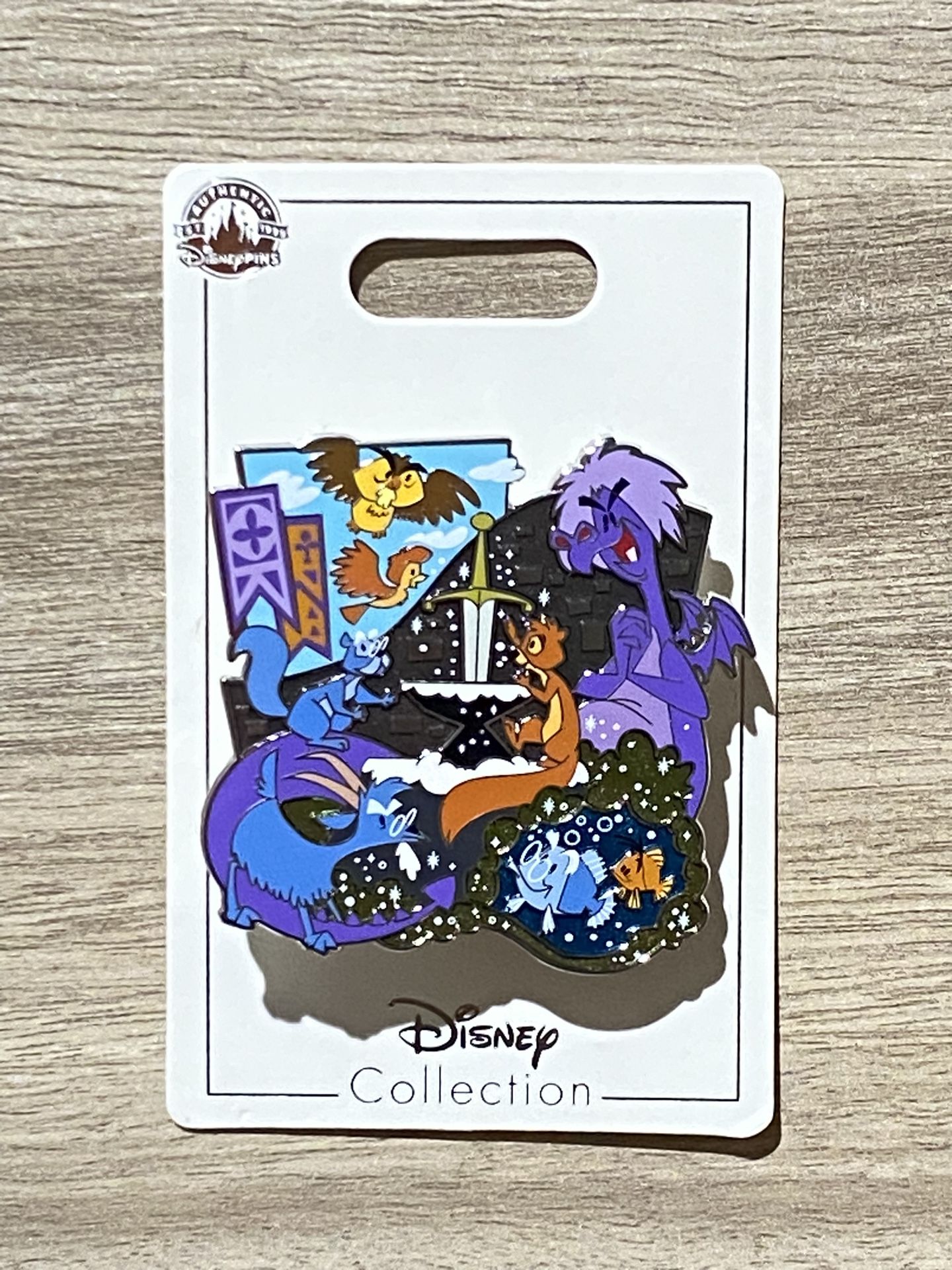 New Disney Pin Sword In The Stone MERLIN ARCHIMEDES MADAME MIM ARTHUR Big