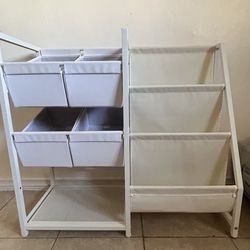 Kids book shelf and toy organizer