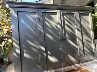 Sturdy wooden storage cabinet