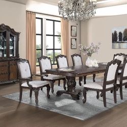 Fine Dining and Fine Prices: Ciara Rectangular Table w/ 6 Chairs