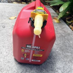 Gasoline Tank 5 gallon With Gasoline Inside 
