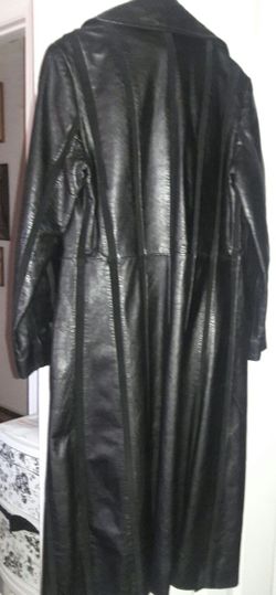 Long leather coat small floor length