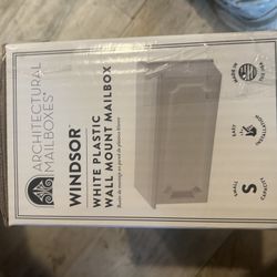 Architectural Mailboxes Windsor White Plastic Wall Mount Mailbox new