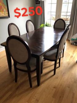 Dining table with 6 chairs