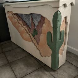 Southwest Entry Wall Glass Table