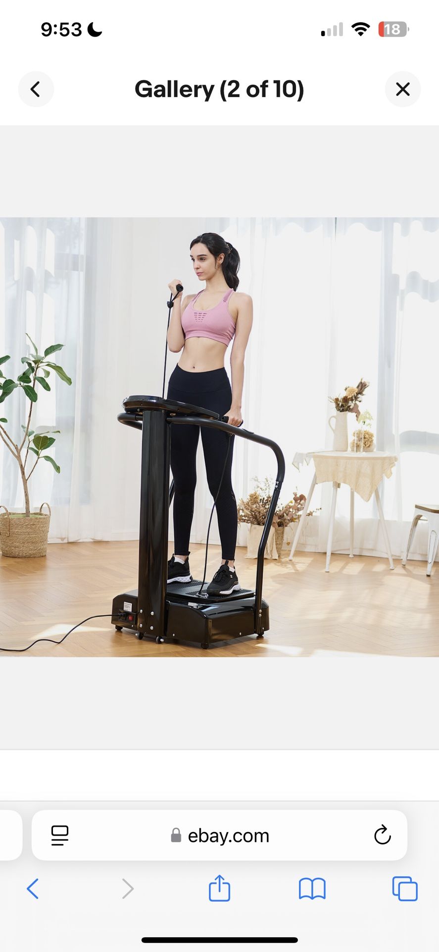 Whole Body Vibration Machine Exercise Platform Crazy Fit Massager