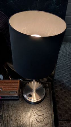 Lamp with painted black shade