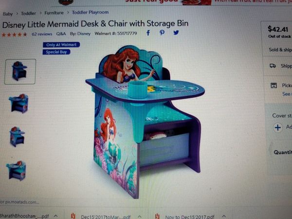 Disney Little Mermaid Chair With Storage Bin For Sale In Fremont Ca Offerup