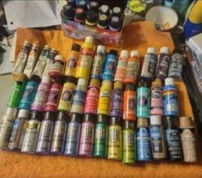 Amazing deal, 51 acrylic paints most new will not separate.