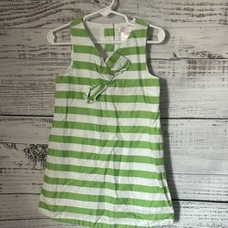 Green and White Striped Sleeveless Dress from Janie and Jack size 3