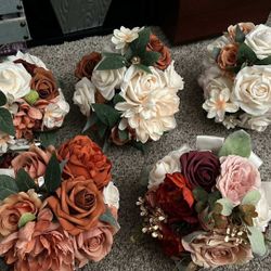 Set Of Five Bridesmaid Bouquets