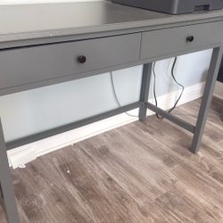 Grey Desk With Drawer