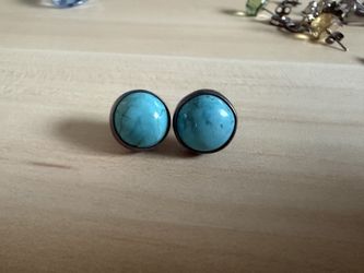[Lowest Price] Turquoise Stone Earrings – Minimal, Modern