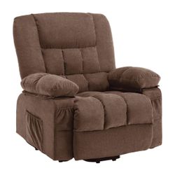 Recliner Lift Chair Fabric - Brown