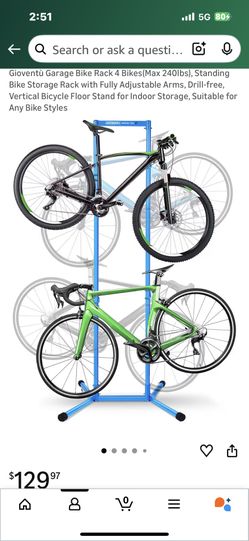 New Heavy Duty 4-Bike Vertical Rack 