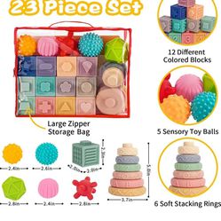 Montessori Toys - 3 In 1 Soft Baby Toys - NEW