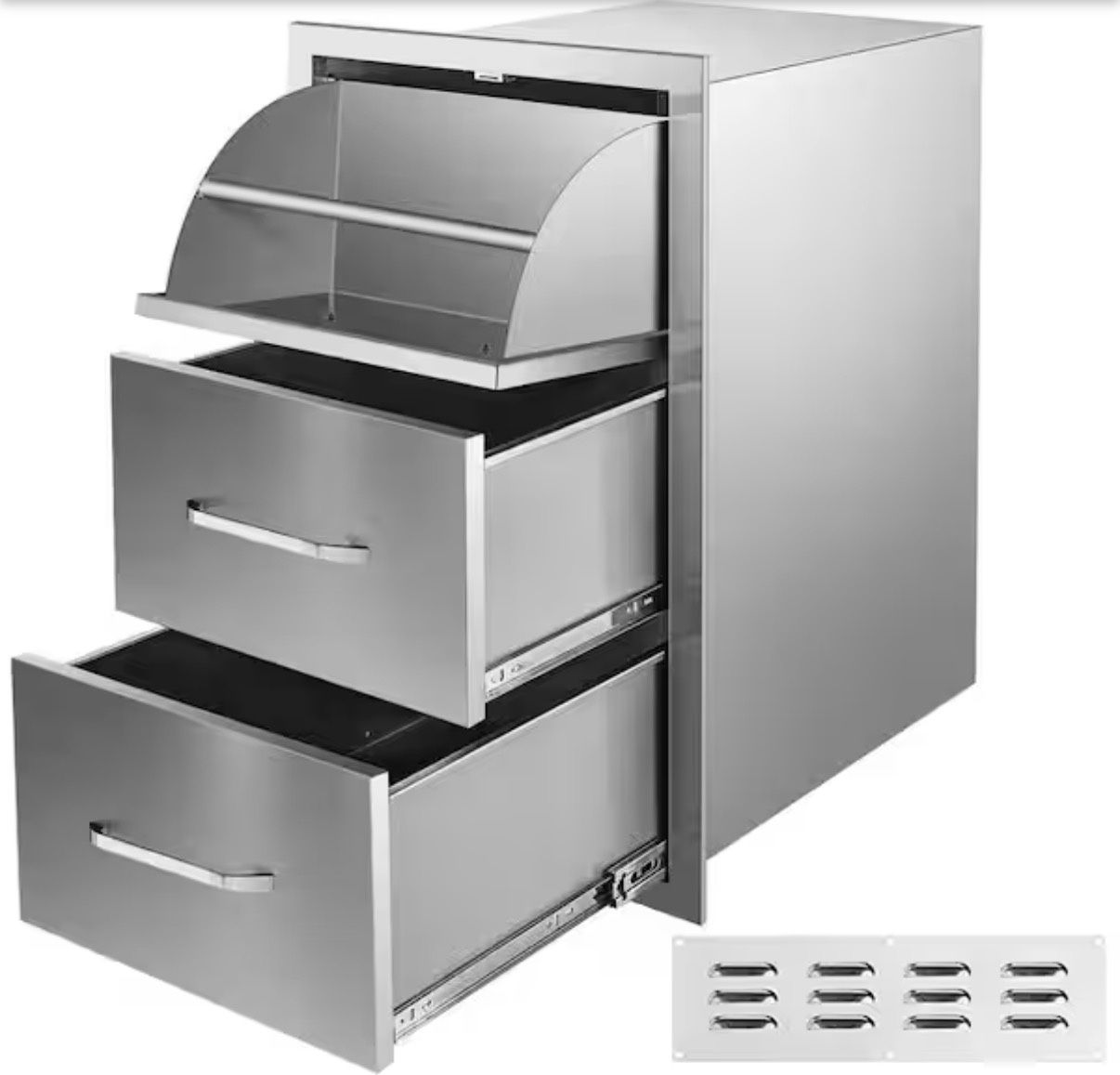 Outdoor BBQ Kitchen Stainless Steel Double Access Drawers