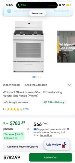 Whirlpool Gas Stove