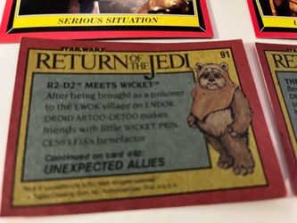 Star Wars Return of the Jedi Trading Cards