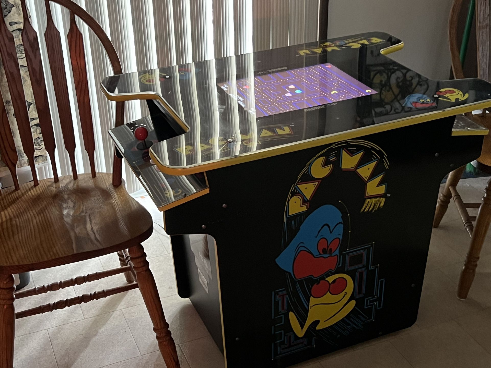 PAC MAN & Multiple Games Sit Down Table Style Arcade Games