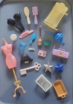 Vtg Barbie Lot 1984 My Little Pony Cradle Monster High Cleo 80s Doll Accessory