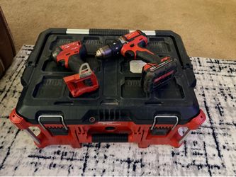 Milwaukee pack out m18 impact and hammer drill